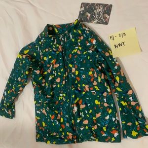 Kortni Jeane Swim Rash guard top! Terrazzo print kids size 2/3
